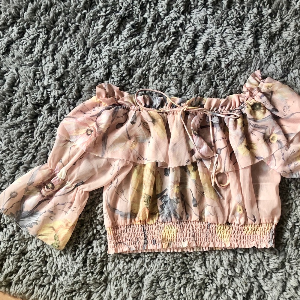 h&m boho floral top